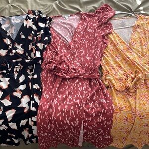 3 Nine West wrap dresses